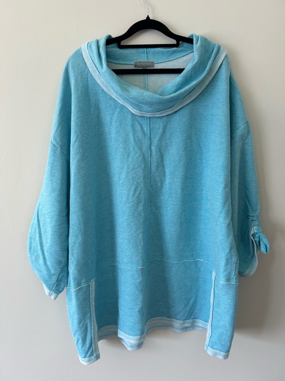Habitat Aqua Cowl-Neck Pullover Sweater